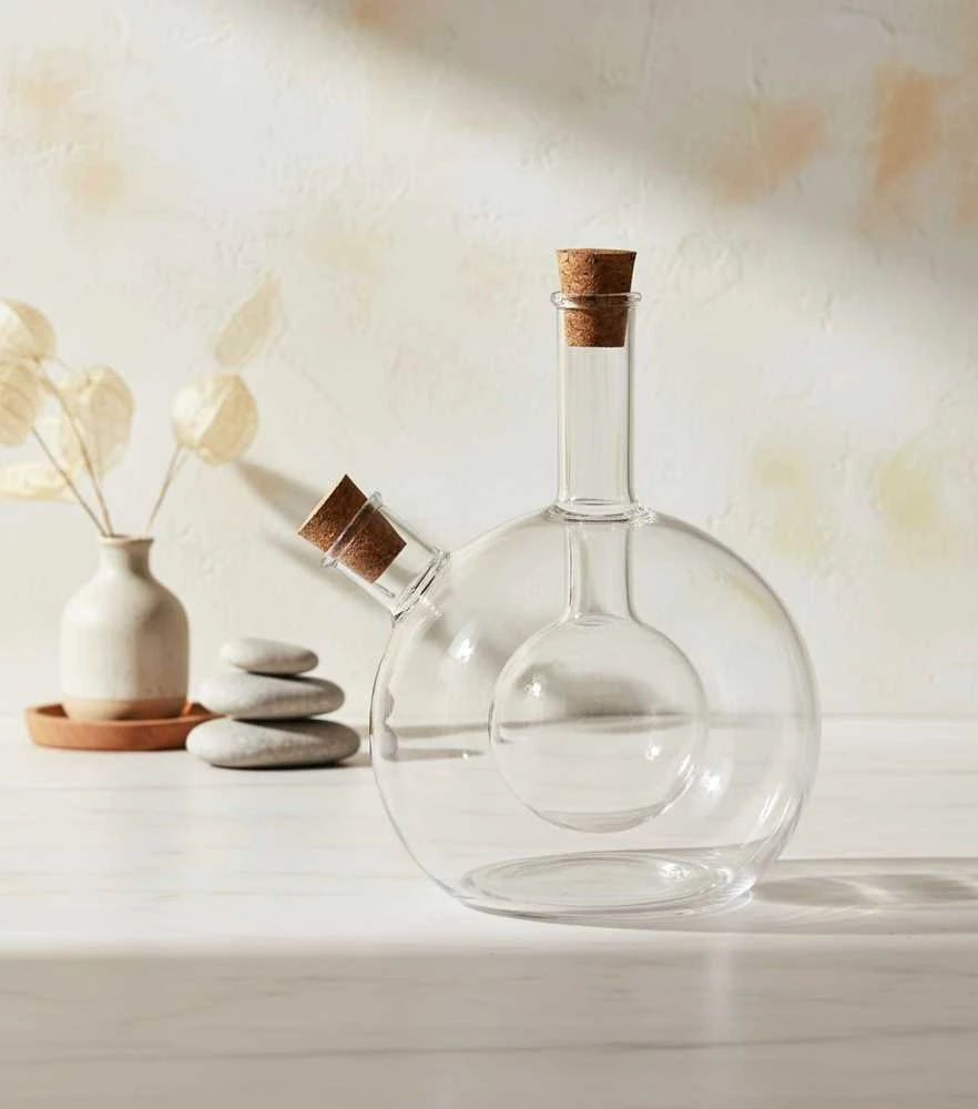 Excellent Houseware „Mondex Since 1986 PETER“ butelis alyvuogių aliejui (400 ml), actui (50 ml), 12 x 6 x 14,5 cm