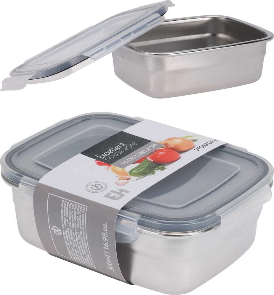 Mondex Nerūdijančio plieno maisto konteineris su dangčiu 700 ml - Saugojimo indai