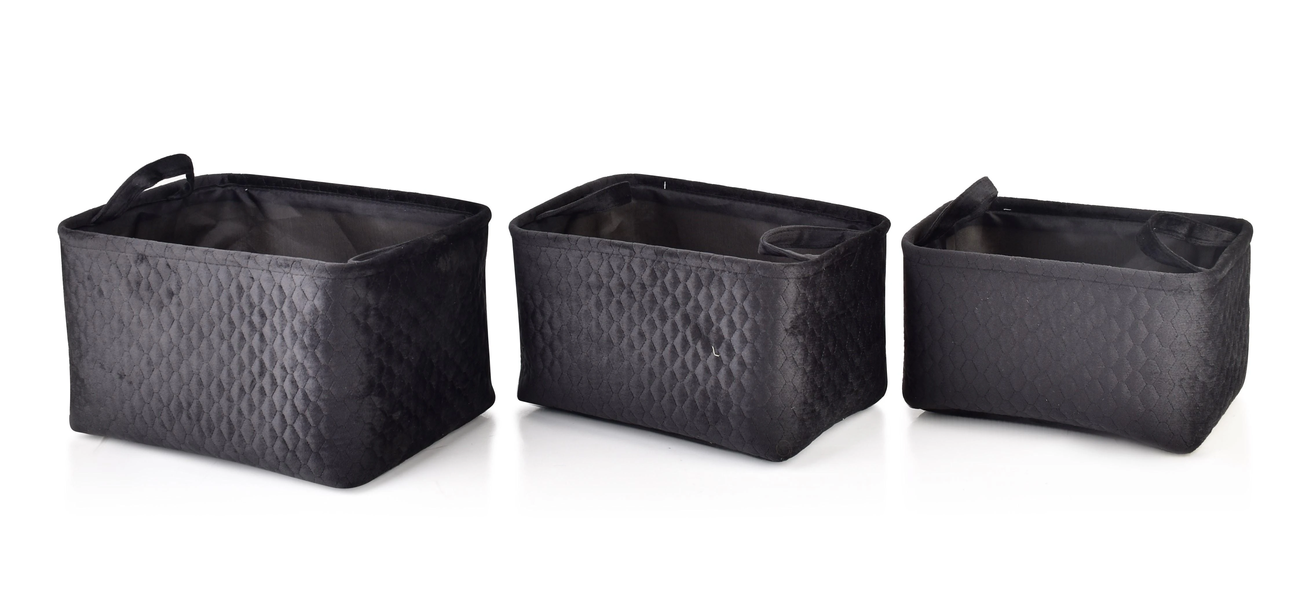 Mondex Affek Design SARA BLAKKKCOMLETE 3 COS L38x26xh22cm, M34x23xh20cm, S30x20xH18cm