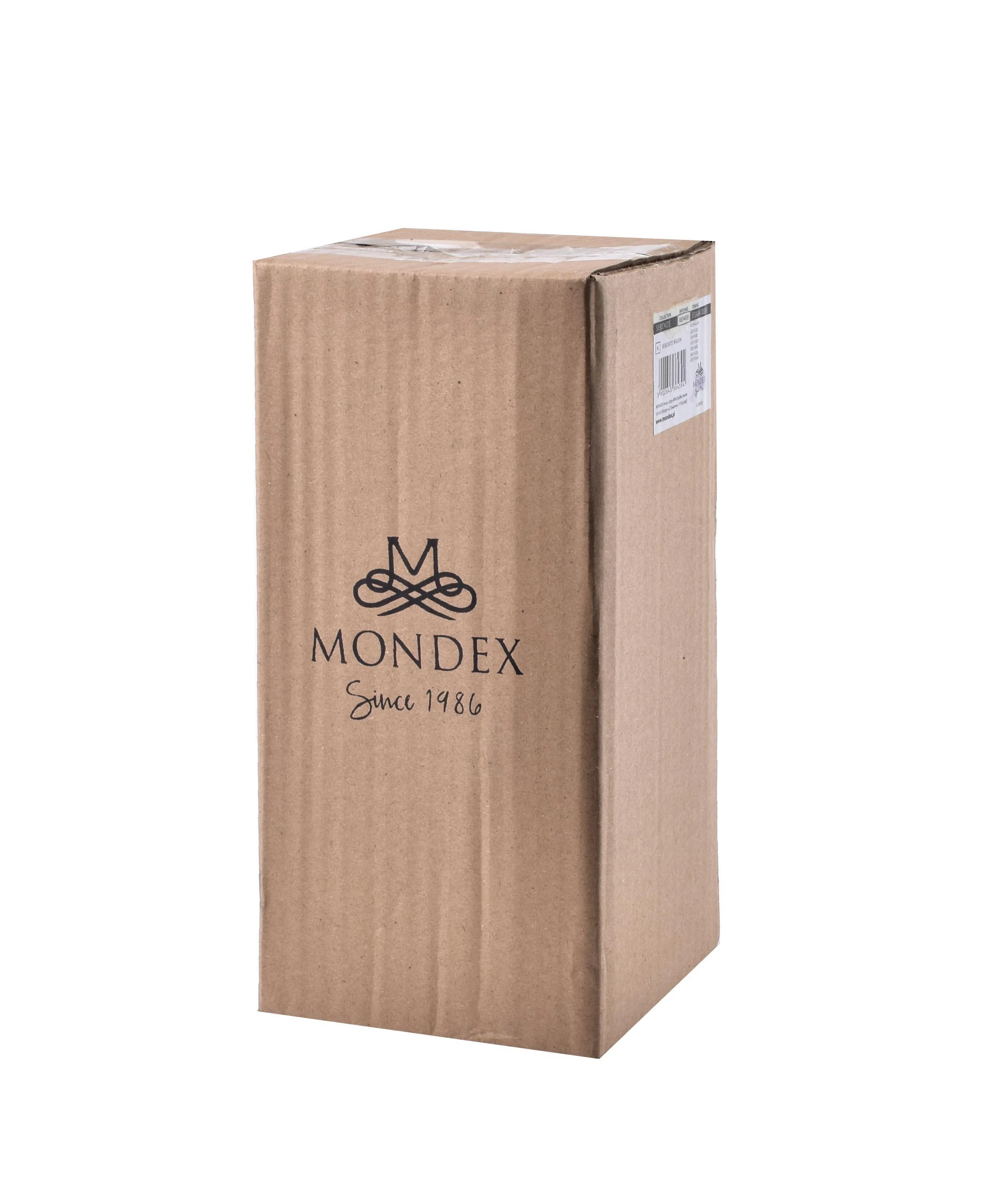 Mondeks Mondex SERENITE vaza su apvadu, 13,5x13,5x20 cm, rutulys