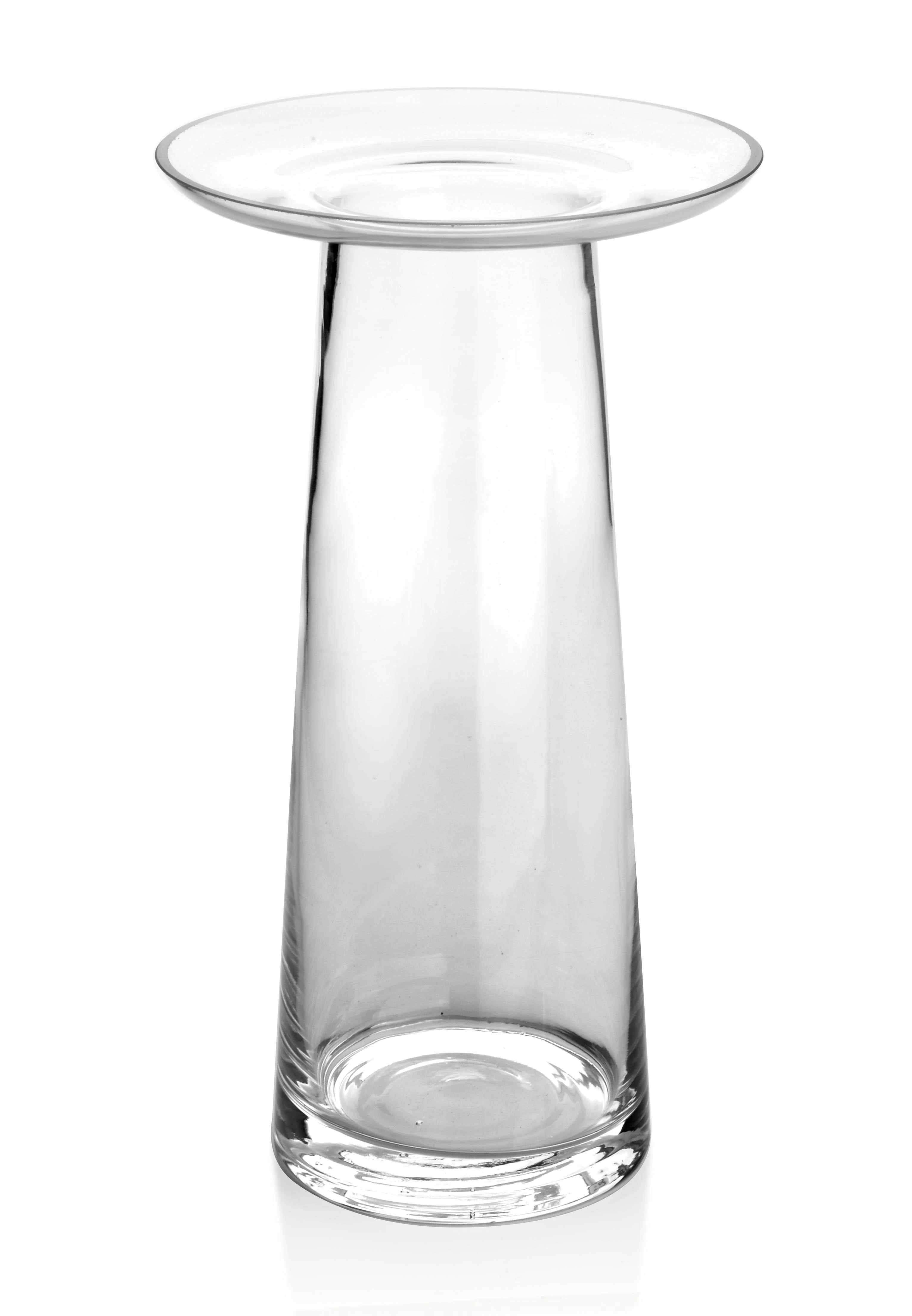 Mondeks Mondex SERENITE Wazon su kołnierzem 14,5x14,5x25 cm permatomas