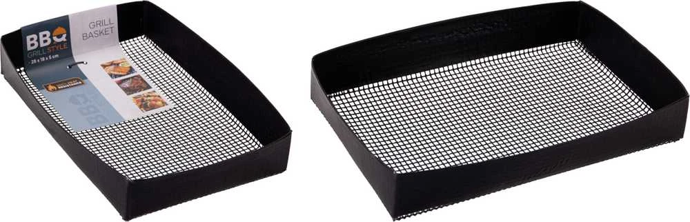 KOOPMAN DARŽOVIŲ IR MĖSOS KEPIMO KREPŠELIS 28x18x5CM PTFE NON STICK BBQ 944984