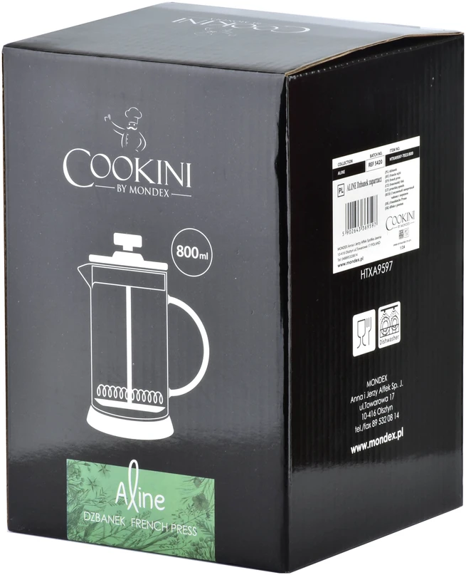 Mondex Since 1986 ALINE Dzbanek zaparzacz 800ml COOKINI 11x13x18,5 cm