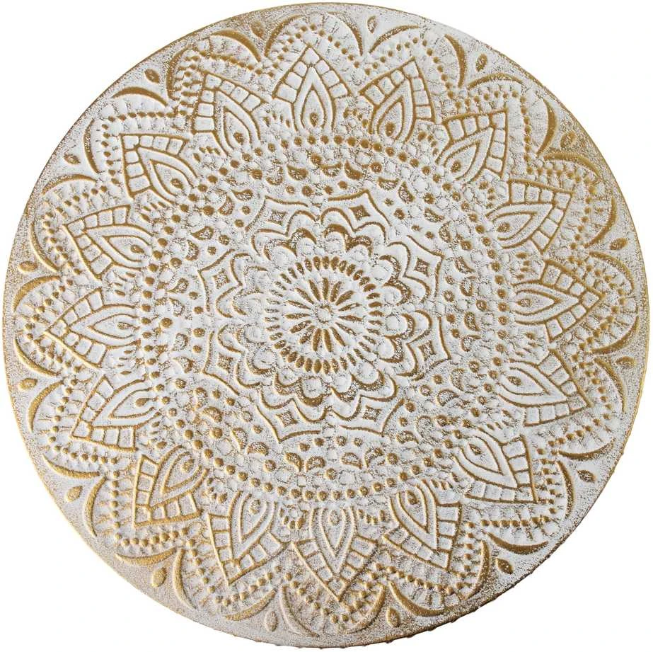 Mondex Since 1986 DAZ dekoratyvinė lėkštė 30x30x6cm paauksuota mandala