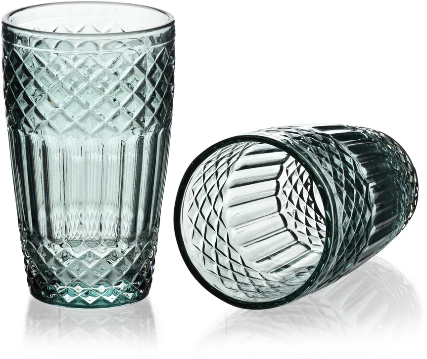 Mondex Since 1986 ELLA Žalias Komplet 4 szklanek 370ml370ml 8x6x12 cm