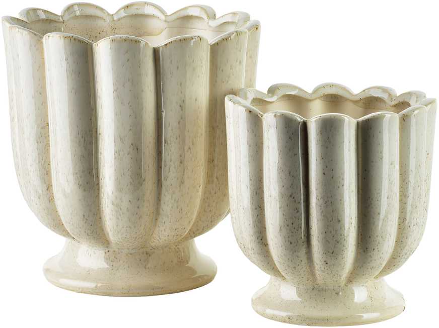 Mondex Since 1986 EVAM BEIGE taurė-vaza 15,5x15,15x15,5 cm