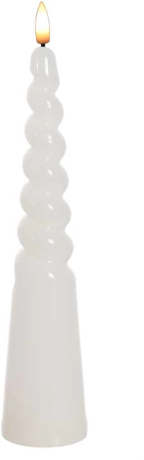 „Mondex Since 1986 IDALIA“ LED žvakė 5 x 25 cm kūgio formos