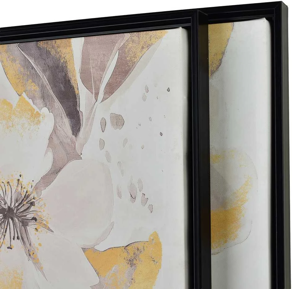 Mondex Since 1986 INGA 2 paveikslų rinkinys 50x70cm auksinės gėlės 2