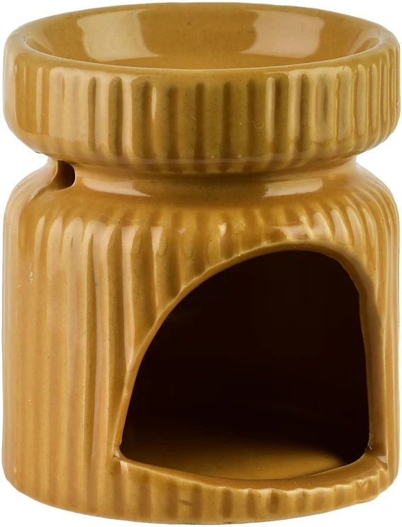 Mondex Since 1986 Kominek na olejek 6,5x6,5x8cm miodowy prążki