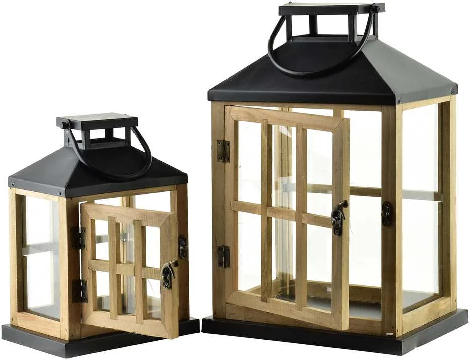 Mondex Since 1986 LEVI Komplet 2 latarni 24x18x36/17x13x25cm