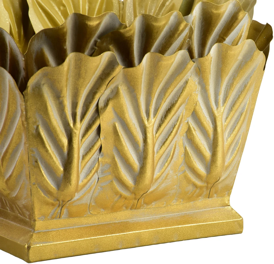 Mondex Since 1986 MARINA 3 dekoratyvinių uždangalų rinkinys, auksinės spalvos, 32x32x20/31x31x20/25x25x20cm