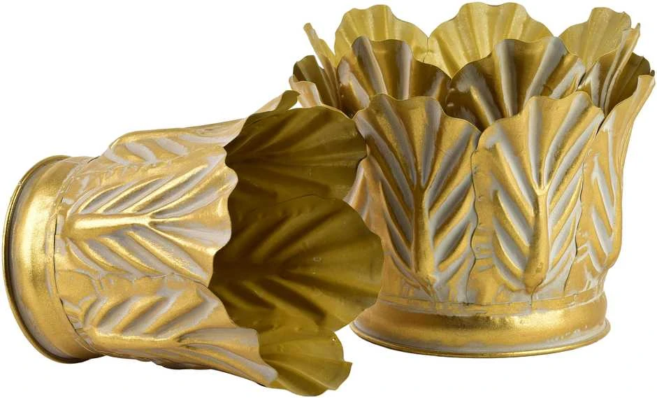 Mondex Since 1986 MARINA 3 dekoratyvinių uždangalų rinkinys, auksinės spalvos, 28x28x20/25x25x20/20x20x20cm