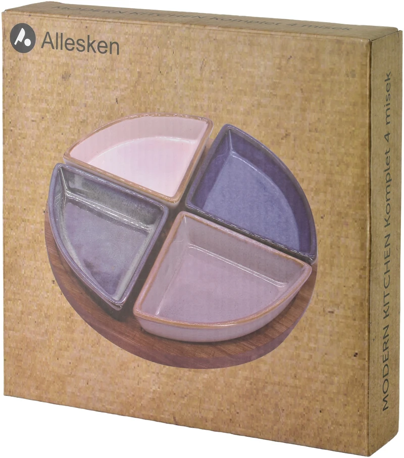 Mondex Since 1986 MODERN KITCHEN Deska su 4 miskami 13,5x9,5x3cm (21,5x1,5cm) poj.95ml