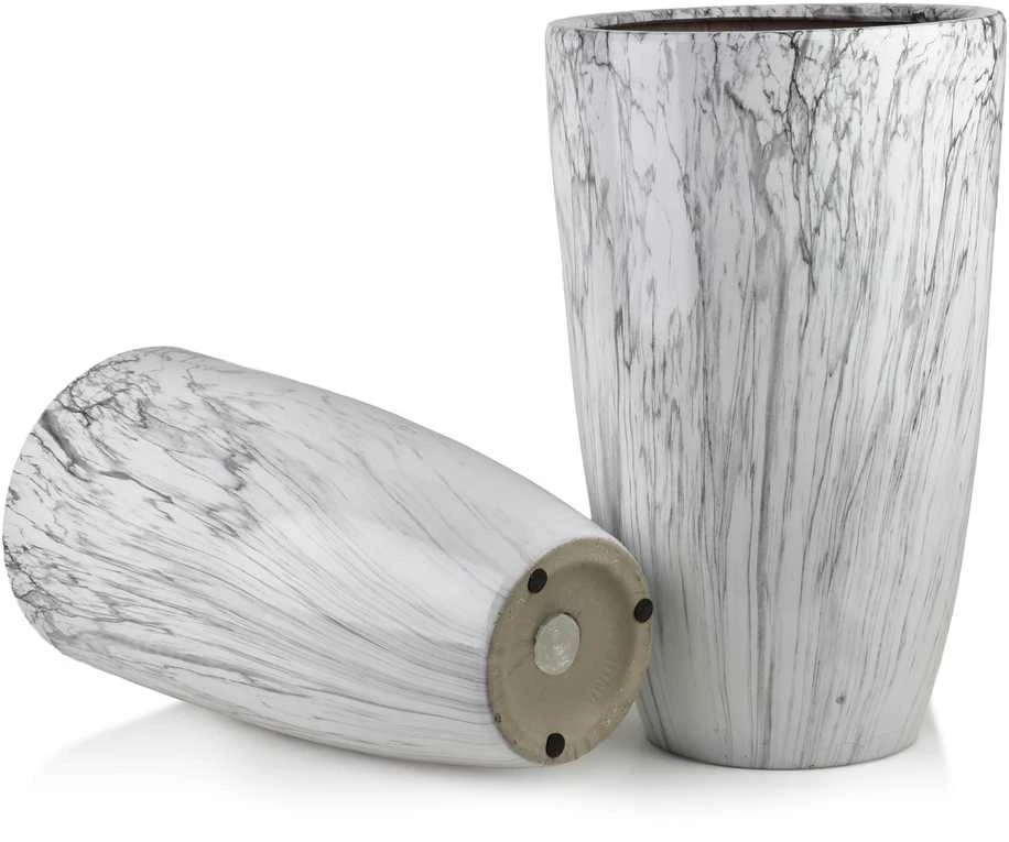 Mondex Since 1986 NEVA MARBLE 2 keraminių užvalkalų rinkinys 39x39x62/31x31x58 cm