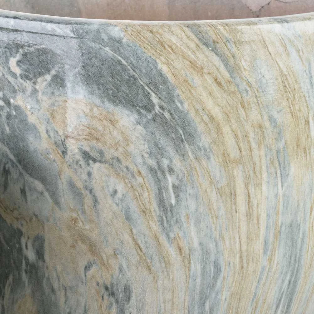 Lumarko Mondex Since 1986 NEVA MARBLE 3 keraminių užvalkalų rinkinys 37x37x45,5/30,5x30,5x42,5/24x24x40 cm