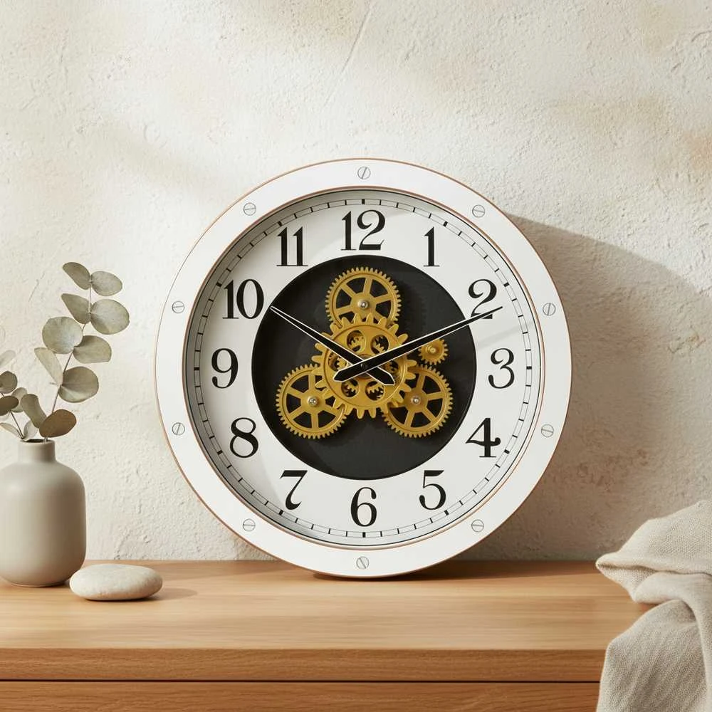 Home Styling Collection Mondex Since 1986 RAMSEY 40 cm laikrodis su judančiu mechanizmu 40x40x7cm