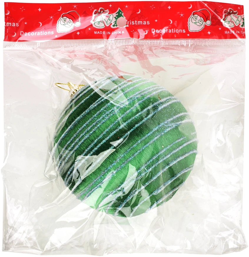 Mondex Since 1986 SANTA LILA Bombka 10cm zdobiona styropianowa