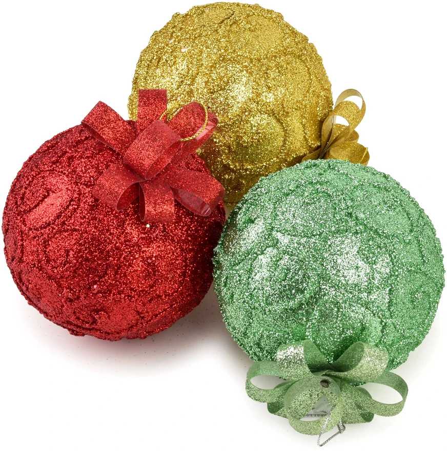 Mondex Since 1986 SANTA LILA Bombka 10cm zdobiona styropianowa