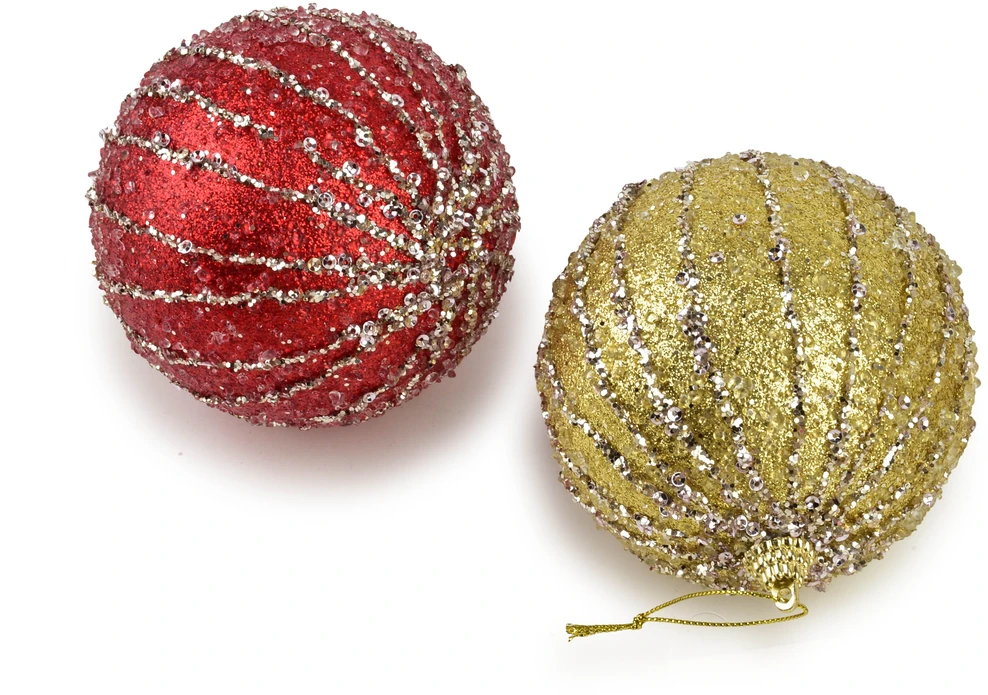 Mondex Since 1986 SANTA LILA Bombka 10cm zdobiona styropianowa