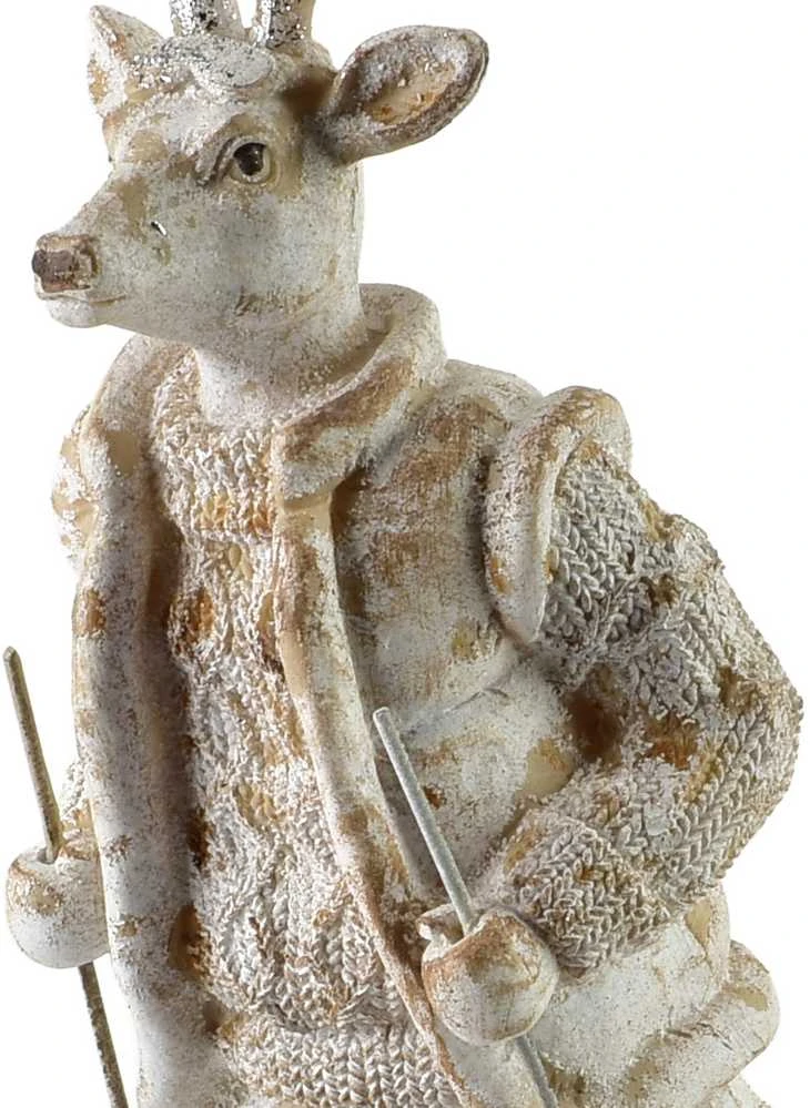 Mondex Since 1986 SANTA LILA Briedžio ant slidžių figūrėlė 16x11x32,5 cm