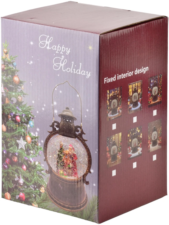 Mondex Since 1986 SANTA LILA Dekoracja świąteczna lampion LED 12x12x21cm