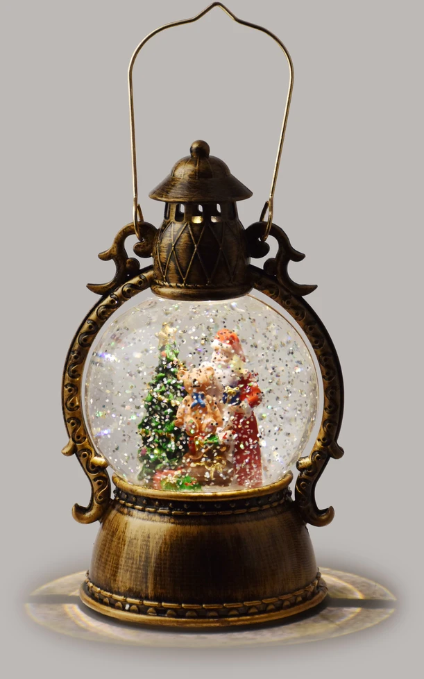 Mondex Since 1986 SANTA LILA Dekoracja świąteczna lampion LED 12x12x21cm