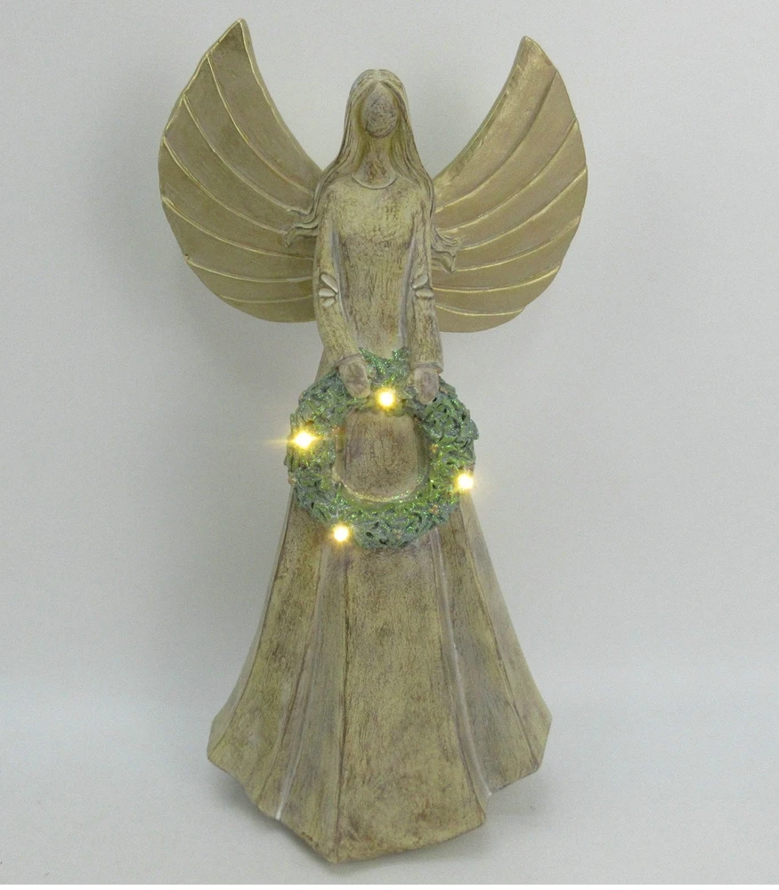 Mondex Since 1986 SANTA LILA Figura Anioł LED 16,5x11x31,5cm