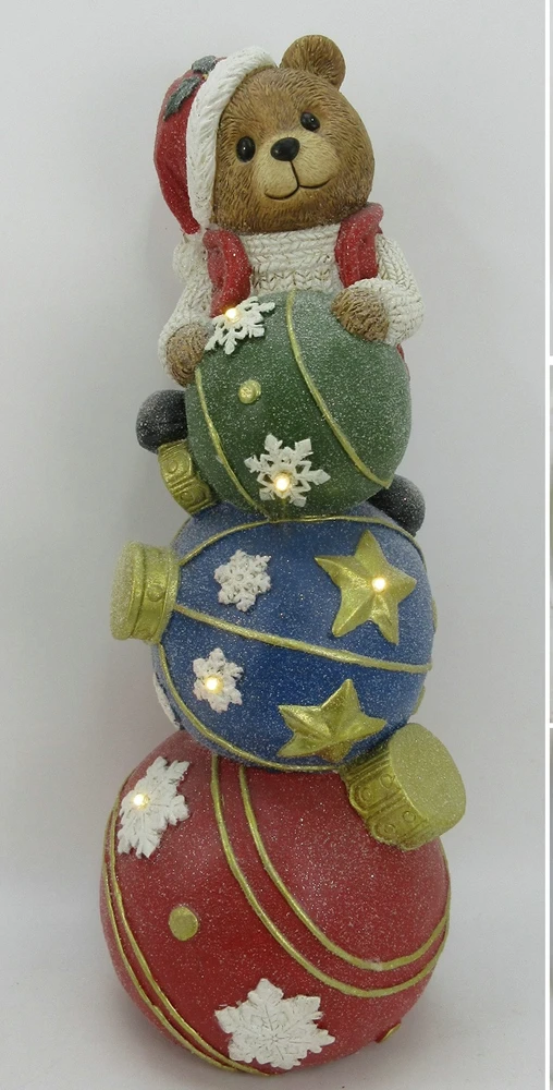 Mondex Since 1986 SANTA LILA Figura Meškiukas LED 24,5x24,5x65cm