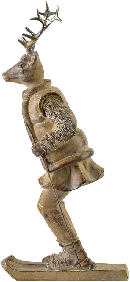 Mondex Since 1986 SANTA LILA Figura Łoś na nartach 16x11x32,5 cm