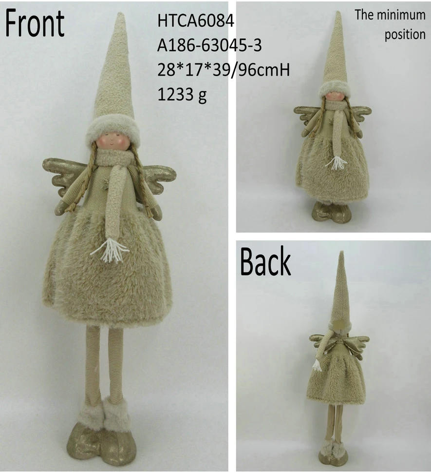 Mondex Since 1986 SANTA LILA Figura pluszowa Anioł Dziewczynka 20x17x68/96cm teleskopowa