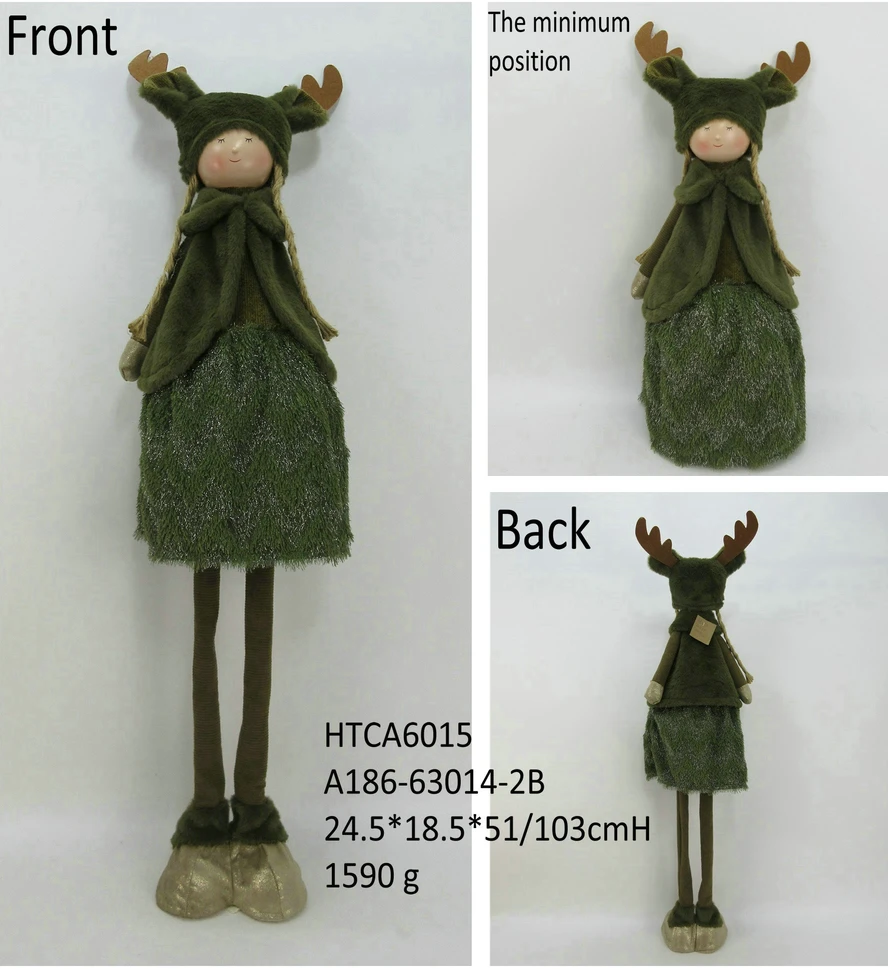 Mondex Since 1986 SANTA LILA Figura pluszowa Dziewczynka 22x19x67/103cm teleskopowa