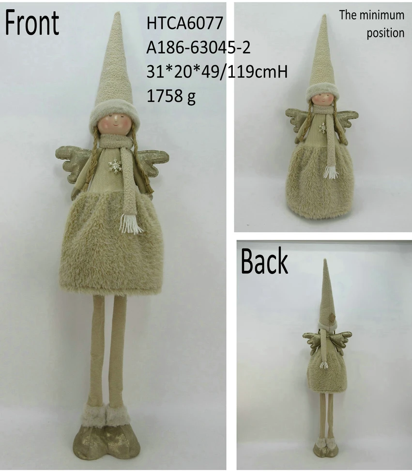 Mondex Since 1986 SANTA LILA Figura pluszowa Anioł Dziewczynka 22x19x80/116cm teleskopowa