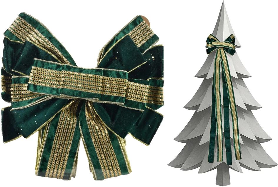 Mondex Since 1986 SANTA LILA Kokarda 32x130 cm žalia velvet