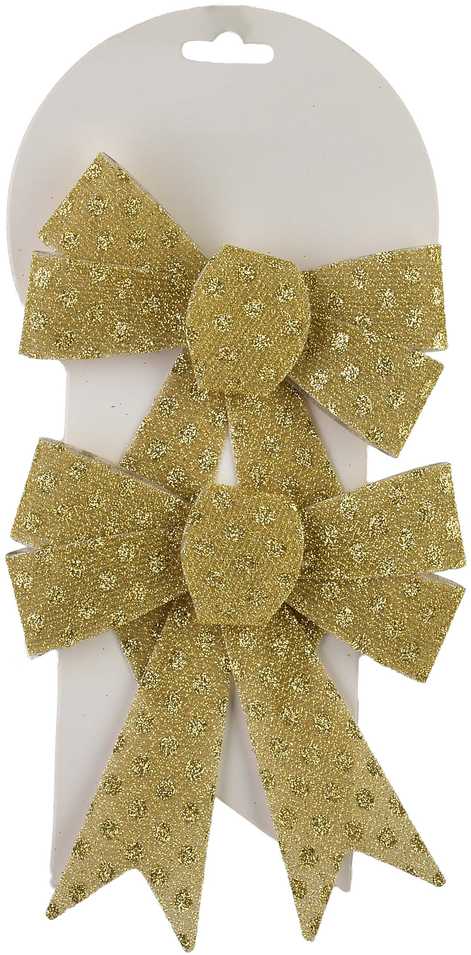 Mondex SANTA LILA 2 auksinių kaspinų rinkinys 15x15,5 cm
