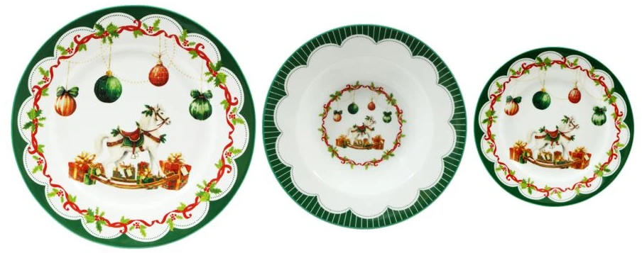 Mondex Since 1986 SANTA LILA Komplet 3 talerzy 22cm 300ml/ 19/27cm