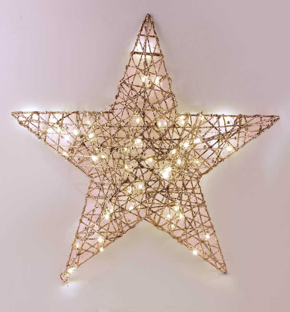 Mondex SANTA LILA žvaigždės formos dekoracija 60x8cm LED