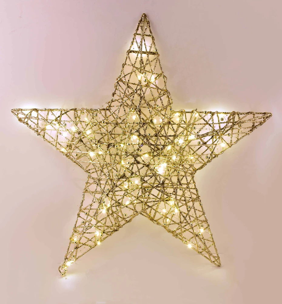Mondex SANTA LILA žvaigždės formos dekoracija 60x8cm LED