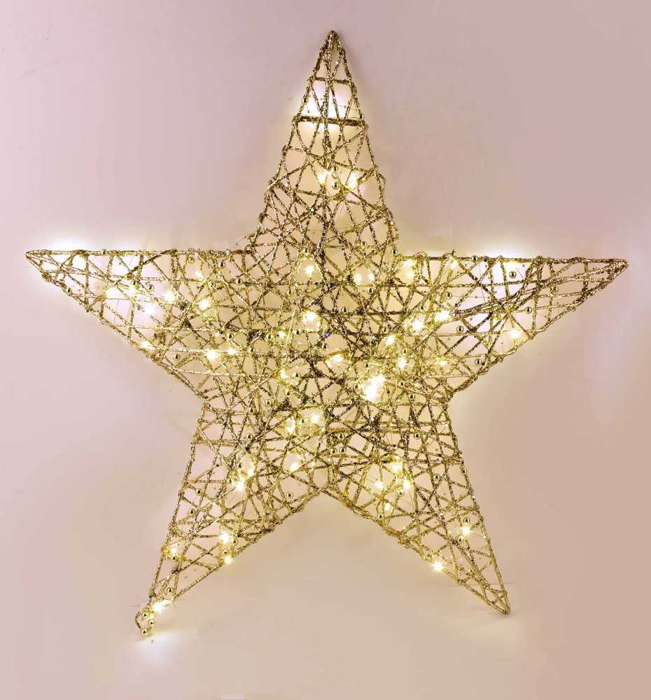 „Mondex Since 1986 SANTA LILA“ žvaigždės formos dekoracija, 45 x 6 cm, LED