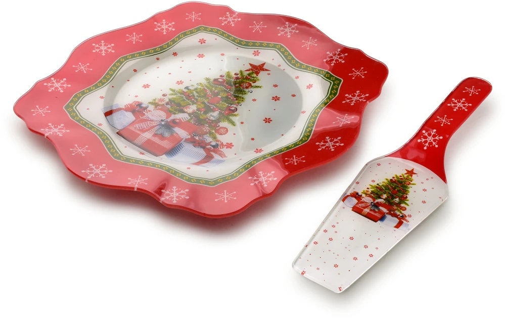 Mondex Since 1986 SANTA LILA Talerz su łopatką do ciasta 30,5x30,5x2,3cm