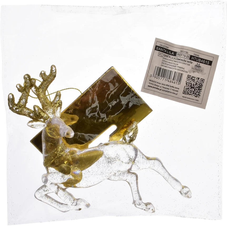 Mondex Since 1986 SANTA LILA Zawieszka Renifer 10x7cm