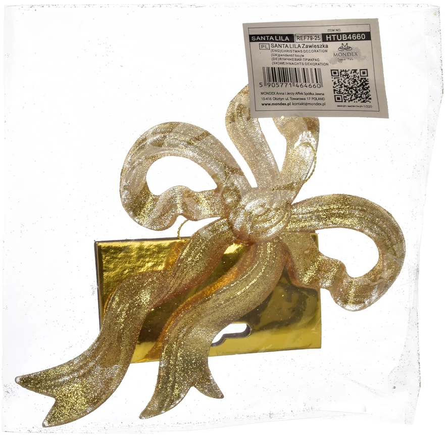 Mondex Since 1986 SANTA LILA Zawieszka Wstążka 15x8cm