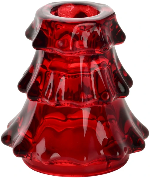 Mondex Since 1986 SANTA LILA Žvakidė raudona 7x7,5 cm eglutė raudona