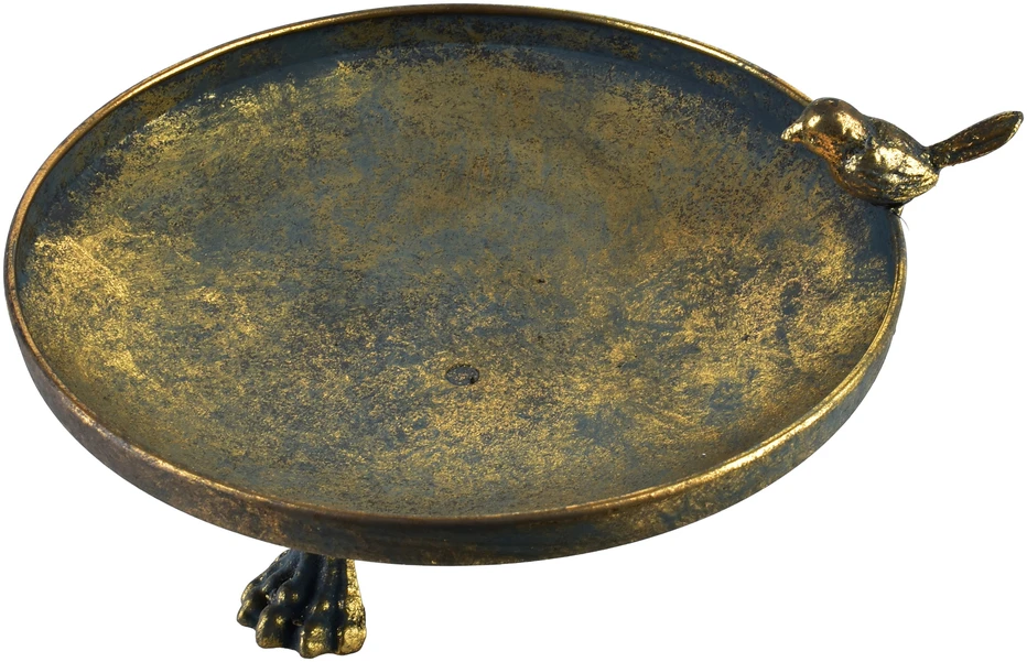 Mondex Since 1986 VIOLA Dekoratyvinė lėkštė 23x23x7 cm metalinis paukštis