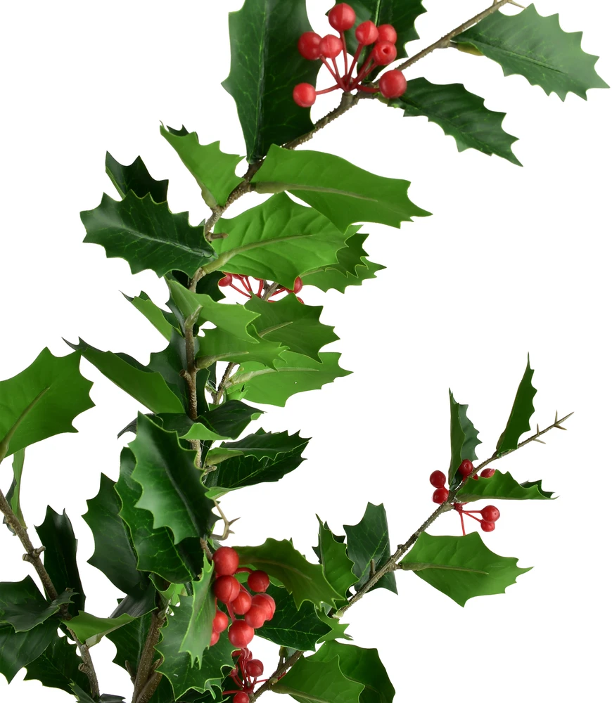 Mondex Since 1986 VIRIDIS Kwiat sztuczny Ostrokrzew 90cm gałązka