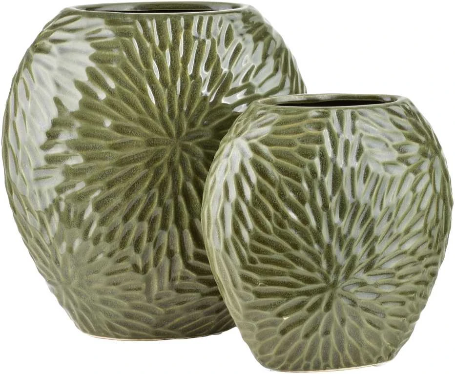 Mondex Since 1986 YARINE vaza 20x10x20cm žalia