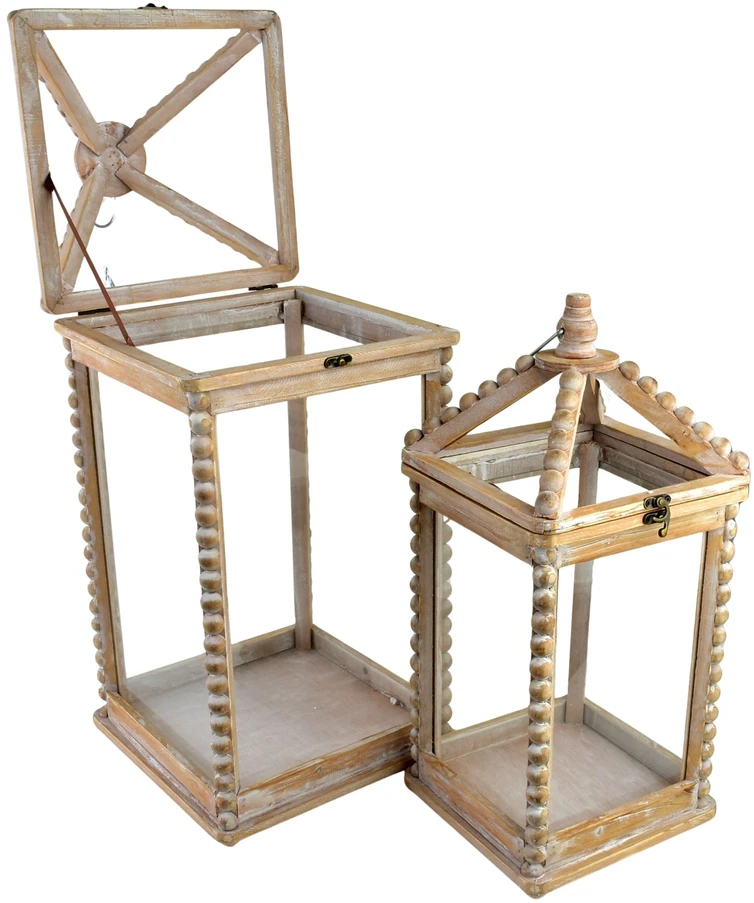 Mondex LOKKE Komplet 2 Latarni XL:28x28x65 cm LL:21,5x21,5x50,5 cm