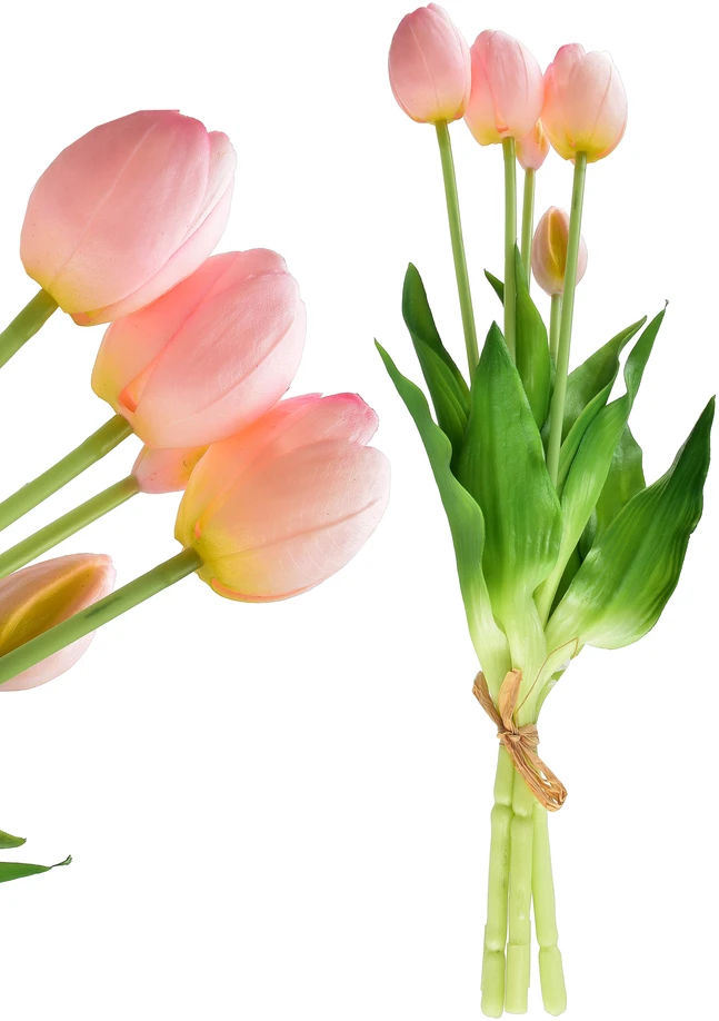 Springos Mondex Since 1986R VIRIDIS Dirbtinė gėlė Puokštė iš 5 rožinių tulpių, 40 cm