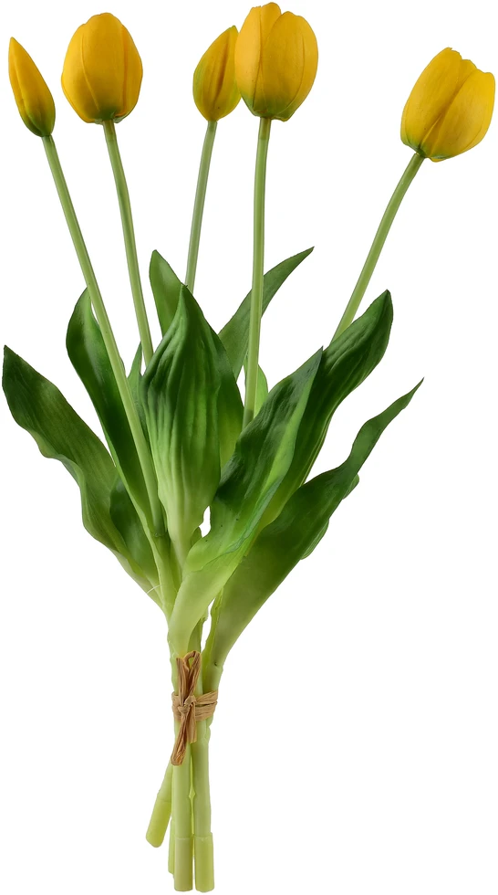 Przydasie Mondex Since 1986R VIRIDIS Dirbtinė gėlė 5 geltonų tulpių puokštė 40cm