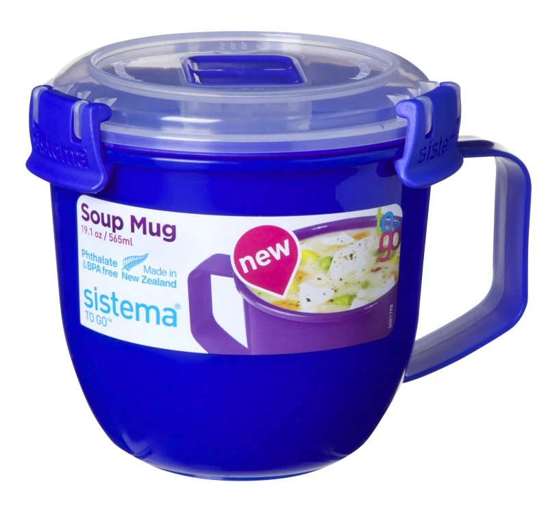 Sistema kubek na zupę 565 ml, mėlyna, do mikrofalówki