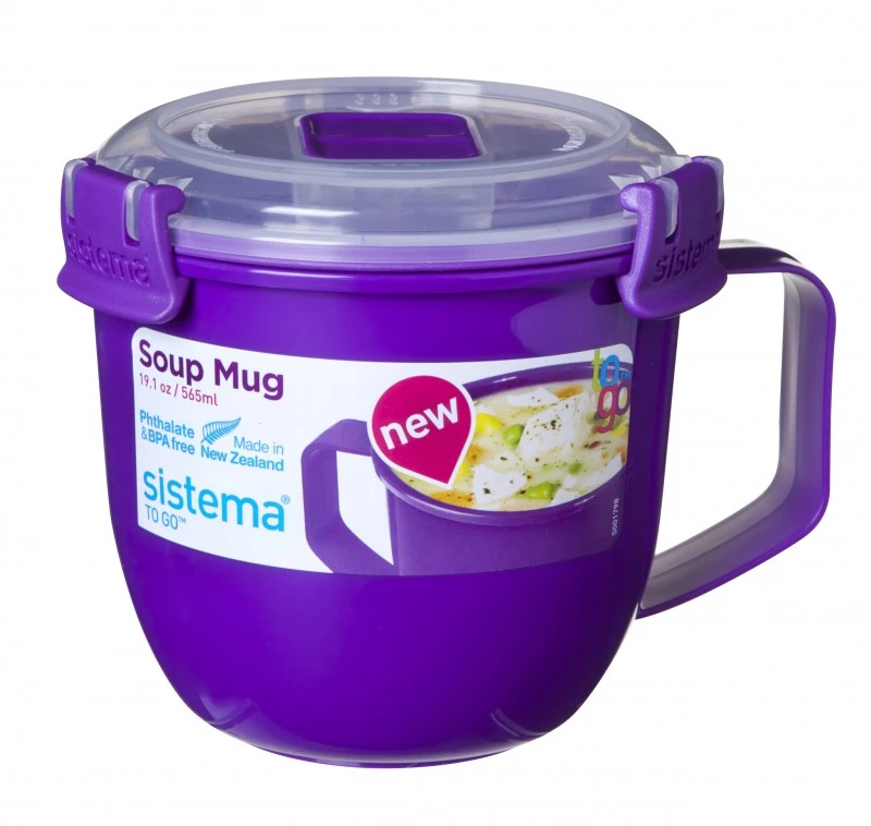 Sistema kubek na zupę 565 ml, mėlyna, do mikrofalówki
